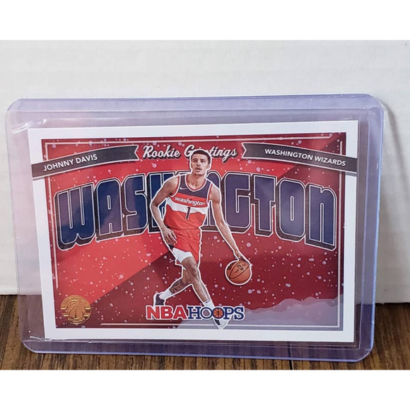 2022-23 Panini NBA Hoops Winter Johnny Davis Rookie Greetings Gold #10 Wizards - Picture 1 of 4